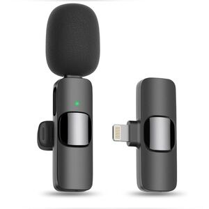 Bluetooth Mini Microphone for iPhone, iPad - Wireless Lavalier Lapel